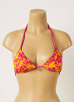 Sutien de costum de baie elasticitate top triunghiuri portocalie BANANA MOON femeie