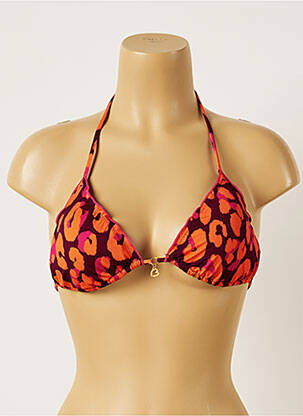Sutien de costum de baie elasticitate top triunghiuri portocalie BANANA MOON femeie