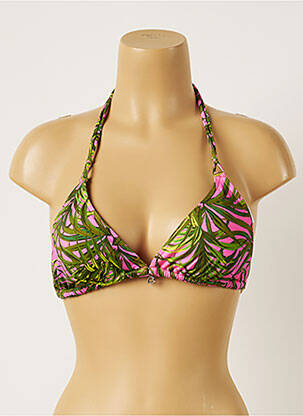 Sutien de costum de baie elasticitate top triunghiuri verde BANANA MOON femeie