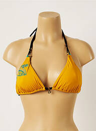 Sutien de costum de baie elasticitate top triunghiuri galben BANANA MOON femme