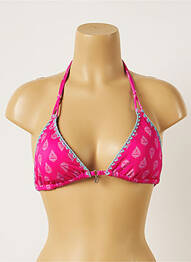 Sutien de costum de baie elasticitate top triunghiuri roz BANANA MOON femeie