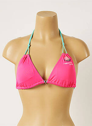 Sutien de costum de baie elasticitate top triunghiuri roz BANANA MOON femeie