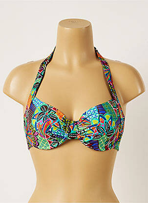 Sutien de costum de baie elasticitate sutien balconet cu decolteu înalt verde BANANA MOON femeie