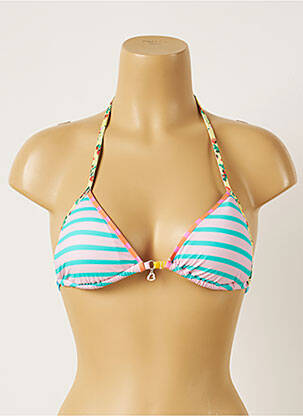 Sutien de costum de baie elasticitate top triunghiuri verde BANANA MOON femeie