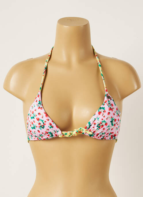 Sutien de costum de baie elasticitate top triunghiuri roz BANANA MOON femme