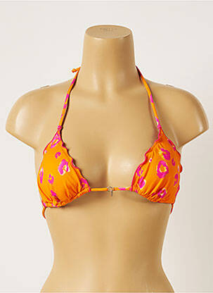 Sutien de costum de baie elasticitate top triunghiuri portocalie BANANA MOON femeie