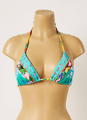 Sutien de costum de baie elasticitate top triunghiuri albastru BANANA MOON femeie