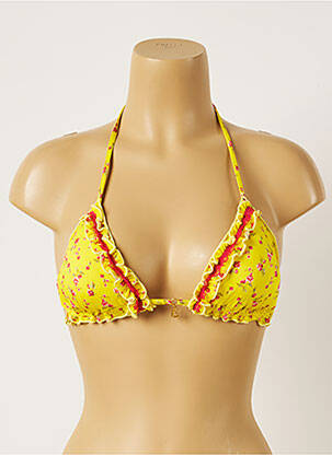 Sutien de costum de baie elasticitate top triunghiuri galben BANANA MOON femeie