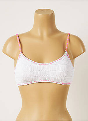 Sutien de costum de baie elasticitate top triunghiuri alb BANANA MOON femeie