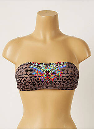 Sutien de costum de baie elasticitate top bentiță gri BANANA MOON femeie