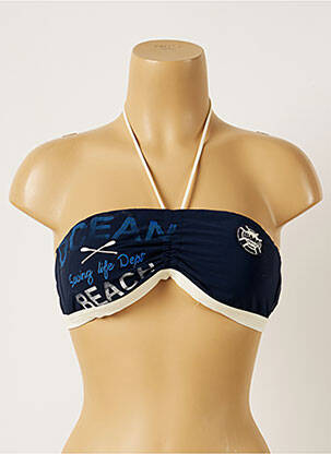 Sutien de costum de baie elasticitate top bentiță albastru BANANA MOON femeie