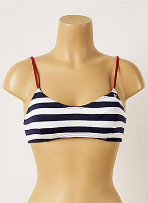 Sutien de costum de baie elasticitate top triunghiuri albastru BANANA MOON femeie