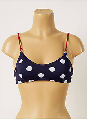 Sutien de costum de baie elasticitate top triunghiuri albastru BANANA MOON femeie