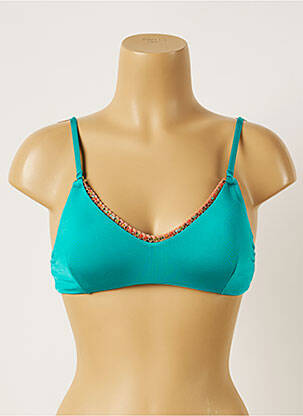 Sutien de costum de baie elasticitate top triunghiuri albastru BANANA MOON femeie