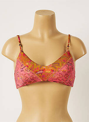Sutien de costum de baie elasticitate top triunghiuri roz BANANA MOON femeie