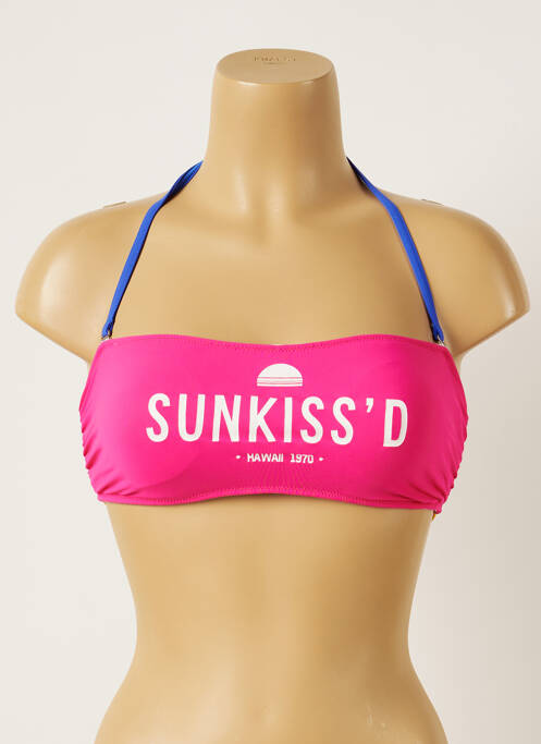 Sutien de costum de baie elasticitate top bentiță roz BANANA MOON femme