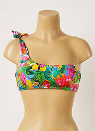 Sutien de costum de baie închidere cu legături de legat top sutien modelat verde BANANA MOON femme