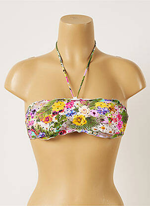 Sutien de costum de baie închidere cu legături de legat top sutien modelat verde BANANA MOON femeie