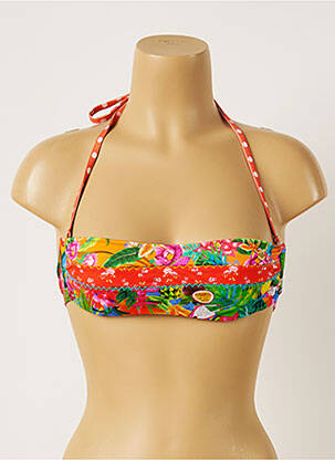 Sutien de costum de baie închidere cu legături de legat top sutien modelat portocalie BANANA MOON femeie