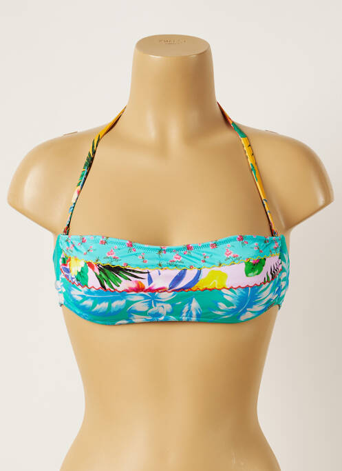 Sutien de costum de baie închidere cu legături de legat top sutien modelat albastru BANANA MOON femme