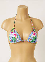 Sutien de costum de baie închidere cu legături de legat albastru BANANA MOON femme