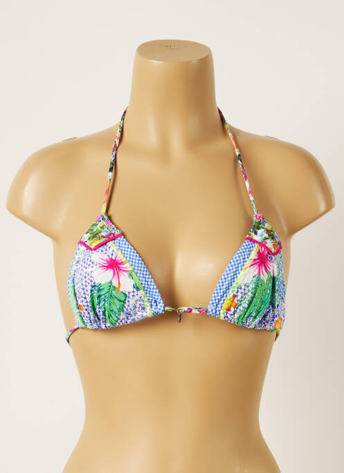 Sutien de costum de baie închidere cu legături de legat albastru BANANA MOON femme