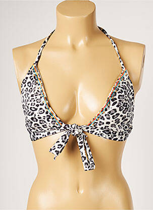 Sutien de costum de baie elasticitate top triunghiuri gri BANANA MOON femeie