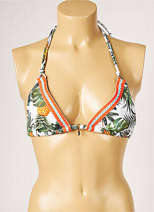 Sutien de costum de baie elasticitate top triunghiuri verde BANANA MOON femeie