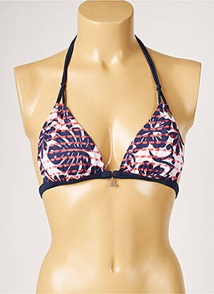 Sutien de costum de baie elasticitate top triunghiuri albastru BANANA MOON femeie