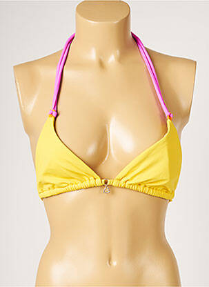Sutien de costum de baie elasticitate top triunghiuri galben BANANA MOON femeie