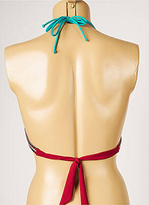 Sutien de costum de baie elasticitate top triunghiuri roșu BANANA MOON femeie