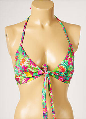 Sutien de costum de baie elasticitate top triunghiuri verde BANANA MOON femeie