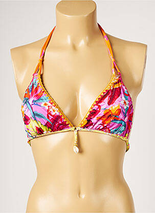 Sutien de costum de baie elasticitate top triunghiuri roz BANANA MOON femeie