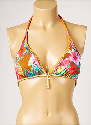 Sutien de costum de baie elasticitate top triunghiuri roz BANANA MOON femeie