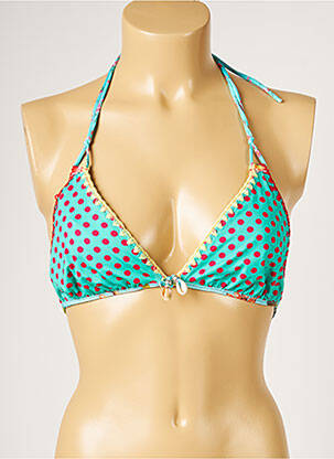 Sutien de costum de baie elasticitate top triunghiuri verde BANANA MOON femeie