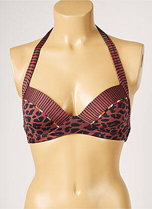 Sutien de costum de baie elasticitate top sutien modelat maro LIVIA femeie