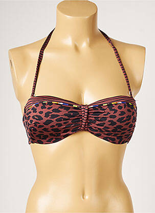 Sutien de costum de baie elasticitate top sutien modelat maro LIVIA femeie