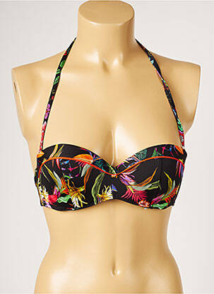 Sutien de costum de baie elasticitate top sutien modelat negru LIVIA femeie