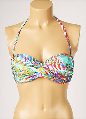 Sutien de costum de baie elasticitate top sutien modelat verde LIVIA femeie