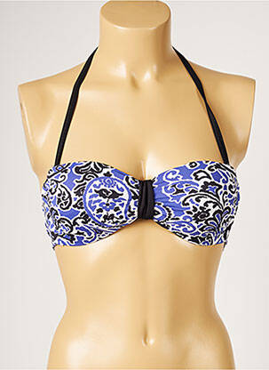 Sutien de costum de baie elasticitate top sutien modelat albastru LIVIA femeie