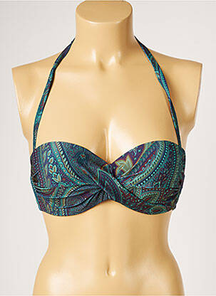 Sutien de costum de baie elasticitate top sutien modelat verde LIVIA femeie