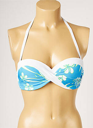 Sutien de costum de baie elasticitate top sutien modelat albastru LIVIA femeie