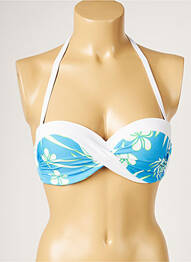Sutien de costum de baie elasticitate top sutien modelat albastru LIVIA femeie