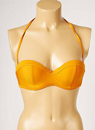 Sutien de costum de baie elasticitate top sutien modelat galben LIVIA femeie