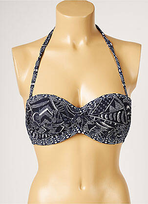 Sutien de costum de baie elasticitate top sutien modelat albastru LIVIA femeie