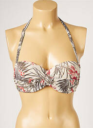 Sutien de costum de baie elasticitate top sutien modelat bej LIVIA femeie