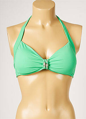 Sutien de costum de baie elasticitate sutien cu susținere înaltă și burete detașabil verde LIVIA femeie