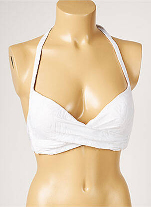 Sutien de costum de baie elasticitate top sutien modelat alb LIVIA femeie