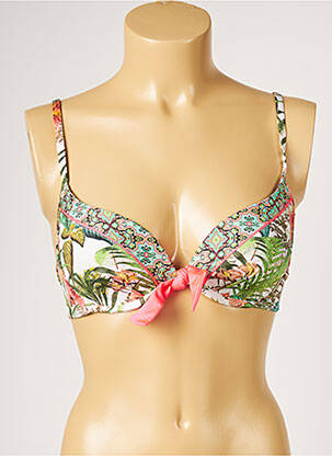 Sutien de costum de baie elasticitate top sutien modelat verde LIVIA femeie