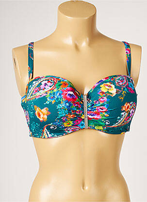 Sutien de costum de baie elasticitate top sutien modelat verde LIVIA femeie